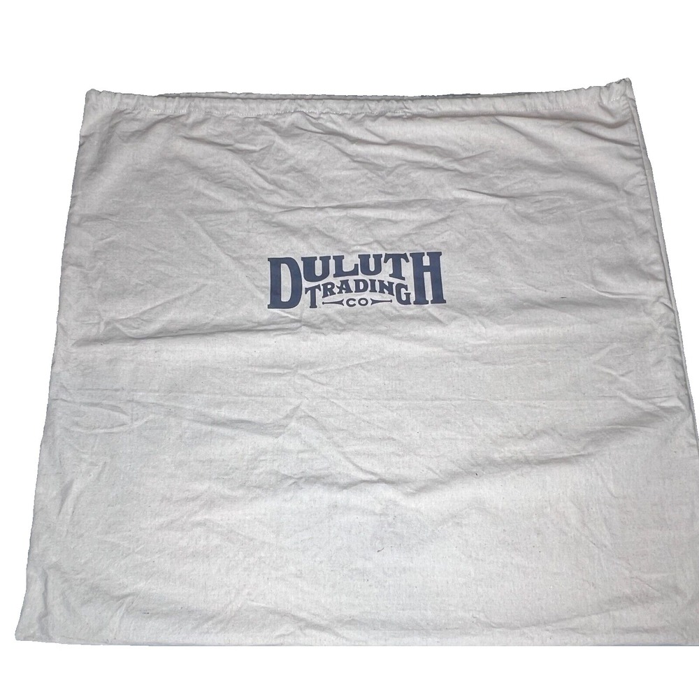 DULUTH TRADING COMPANY Large Beige Canvas Laundry Clothes Travel Drawstring Bag